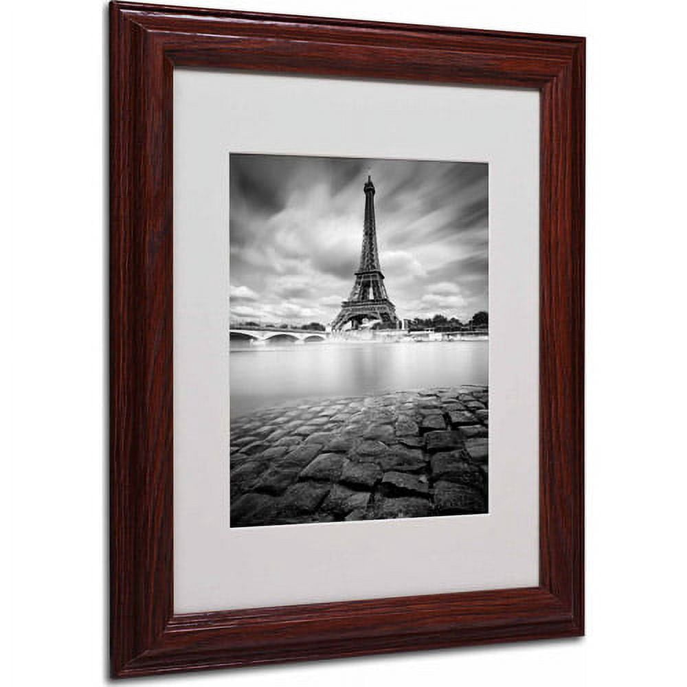 Matted art under acrylic in a wood framed