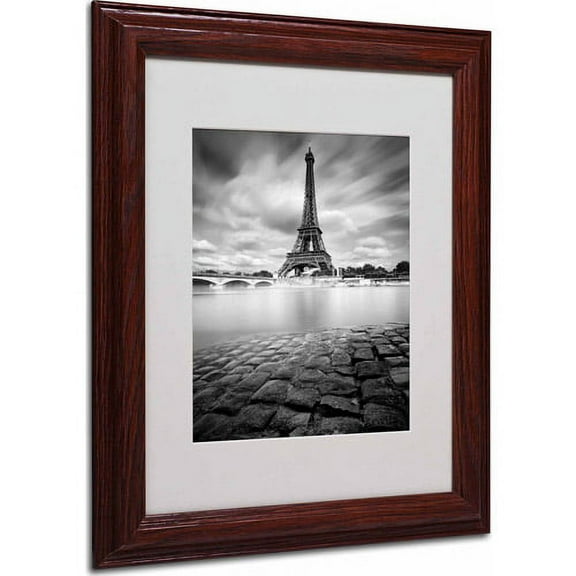 Matted art under acrylic in a wood framed