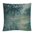 thumbnail image 1 of Monet 'Morning On The Seine' 16 X 16 Decorative Throw Pillow, 1 of 4