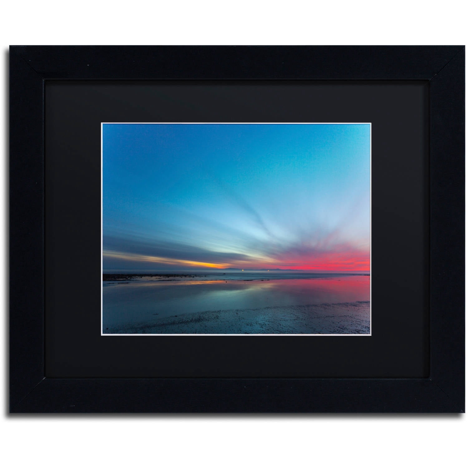Chris Moyer 'Blue Hour' Black Matted Framed Art