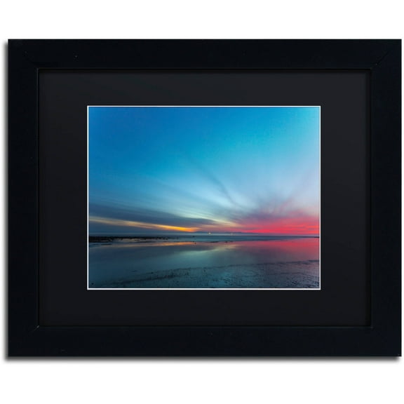 Chris Moyer 'Blue Hour' Black Matted Framed Art