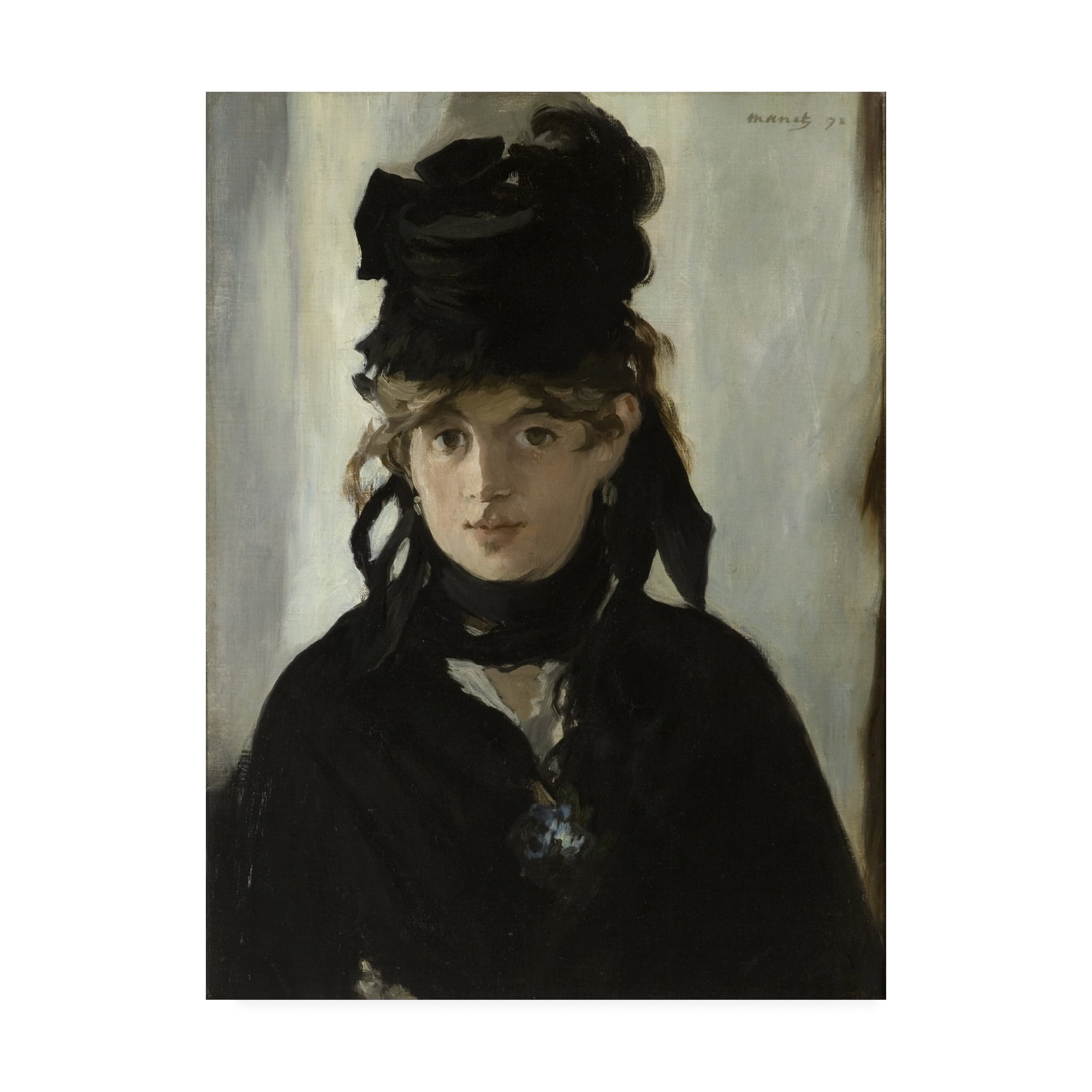 Manet 'Berthe Morisot with a bouquet of Violets' Canvas Art
