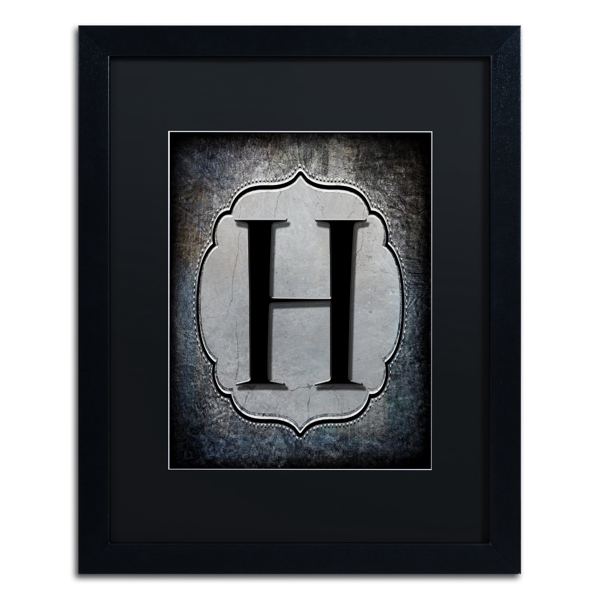 LightBoxJournal 'Letter H' Black Matted Framed Art