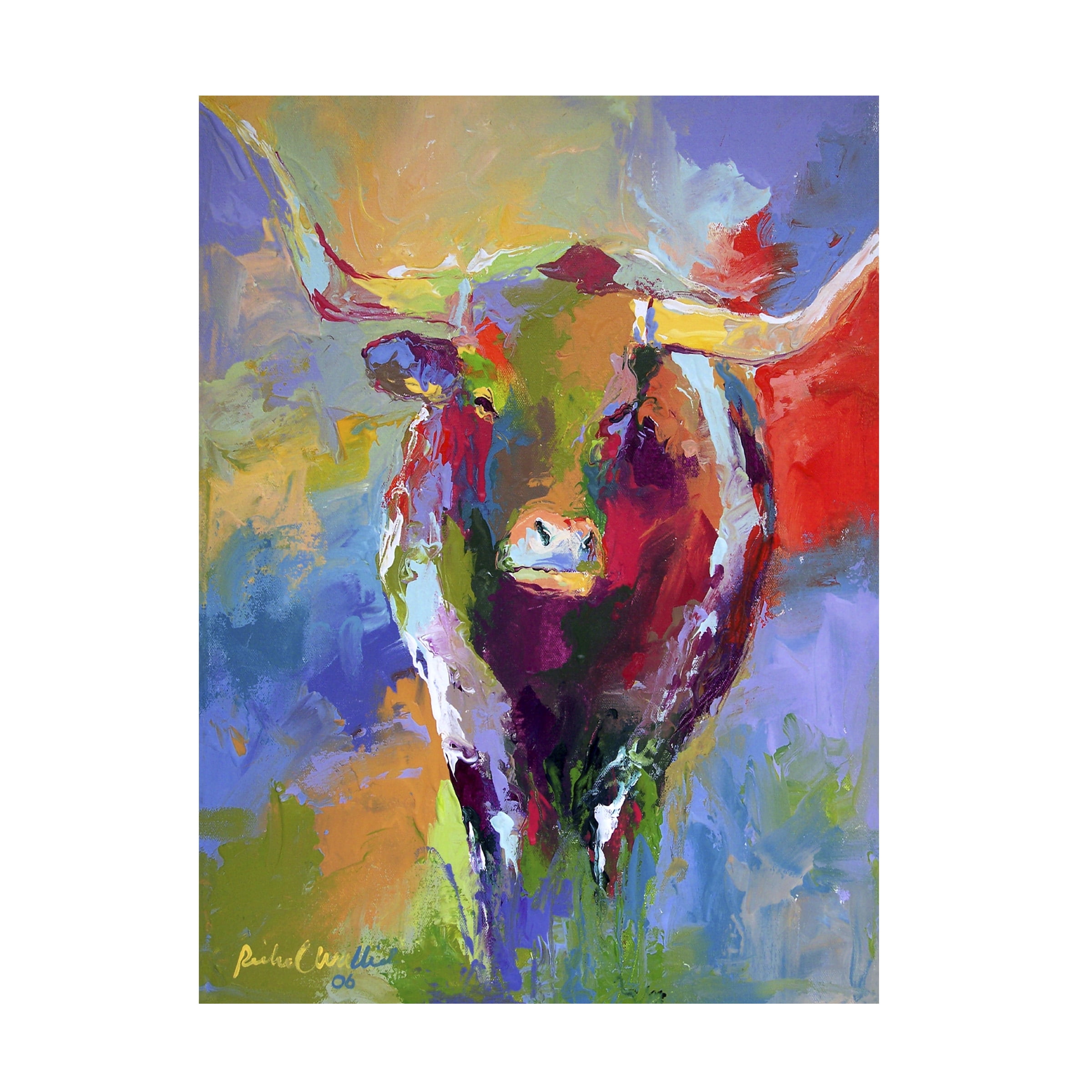 Trademark Fine Art Richard Wallich Longhorn Canvas Wall Art - 24x32