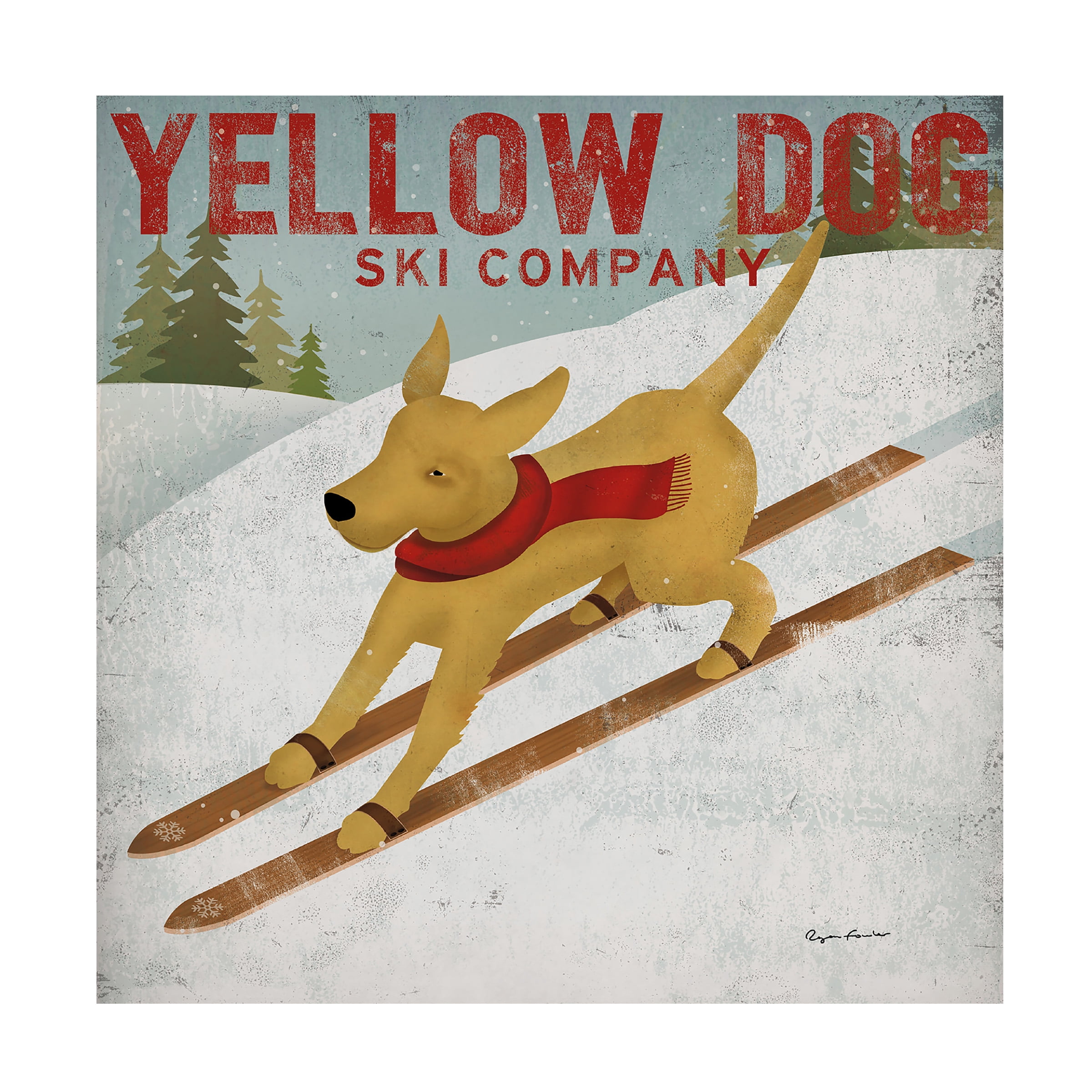 Ryan Fowler 'Yellow Dog Ski Co' Canvas Art
