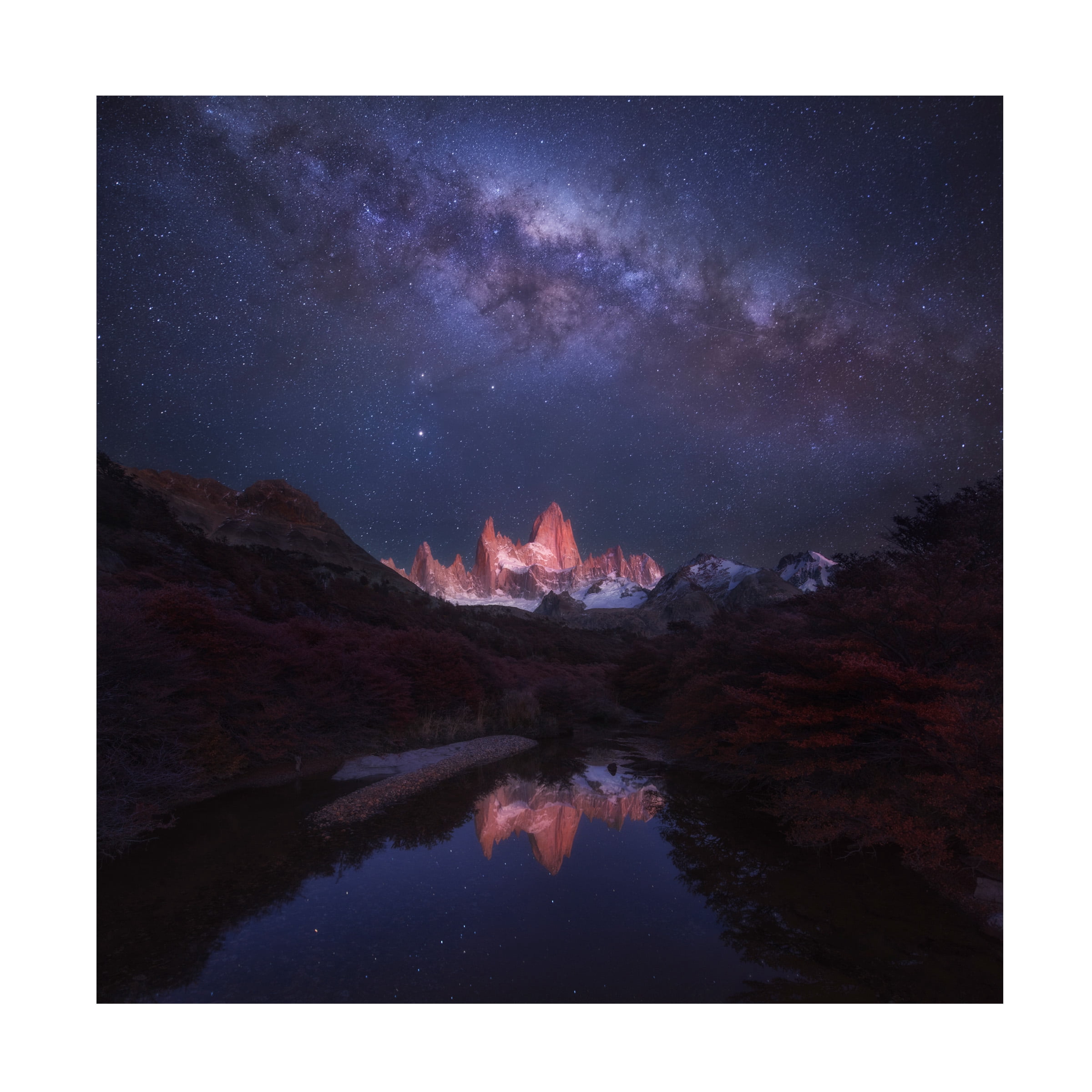 Yan Zhang 'Patagonia Autumn Night' Canvas Art