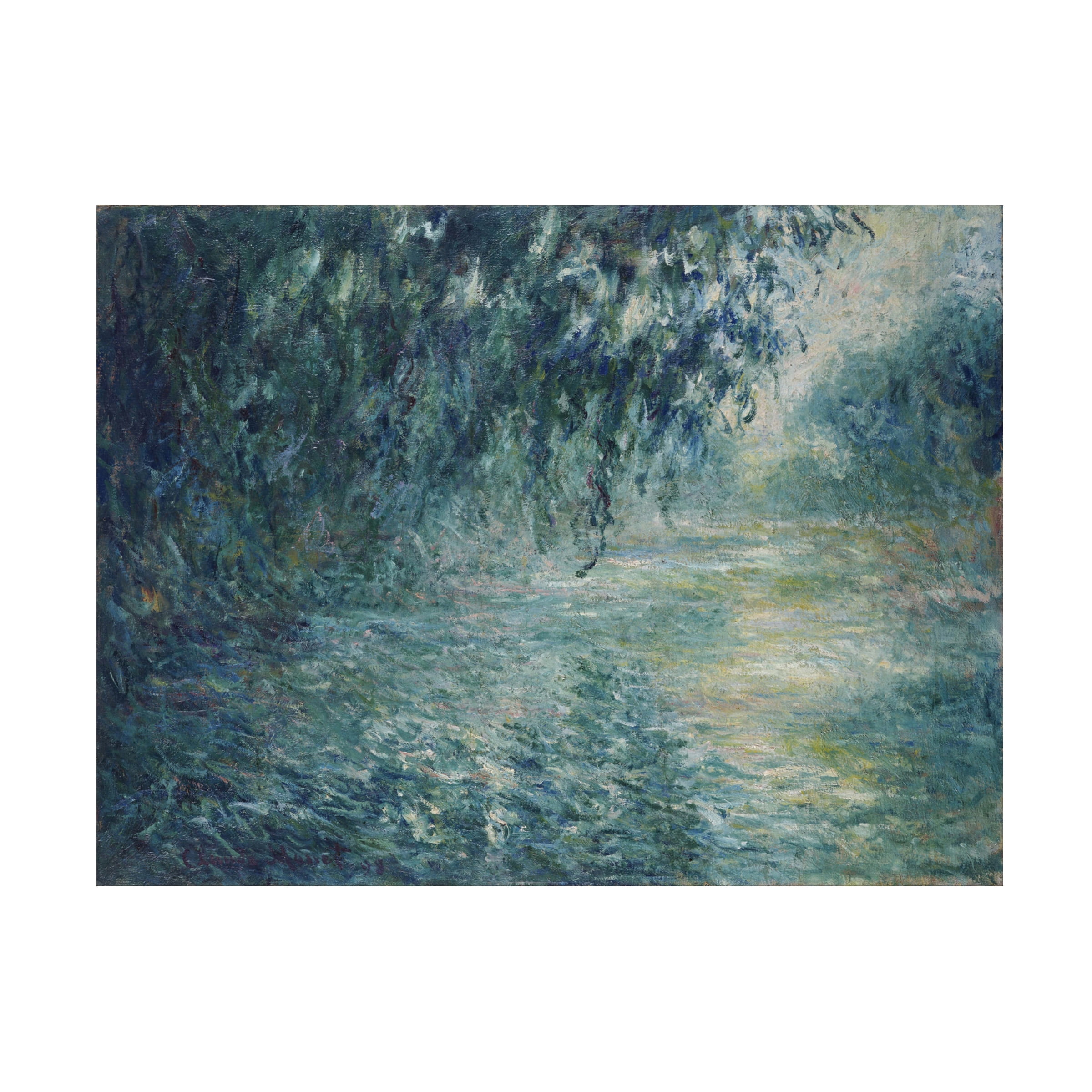 Trademark Fine Art Monet Morning On The Seine Canvas Wall Art - 18x24