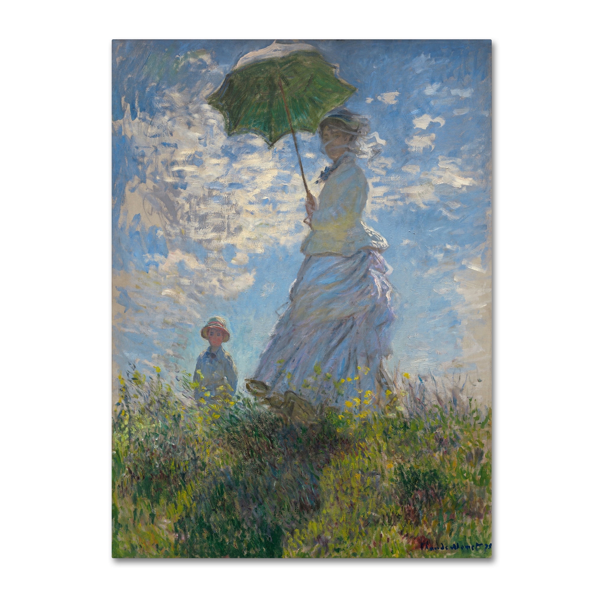 Monet 'Madame Monet and Her Son' Large Canvas Art Print