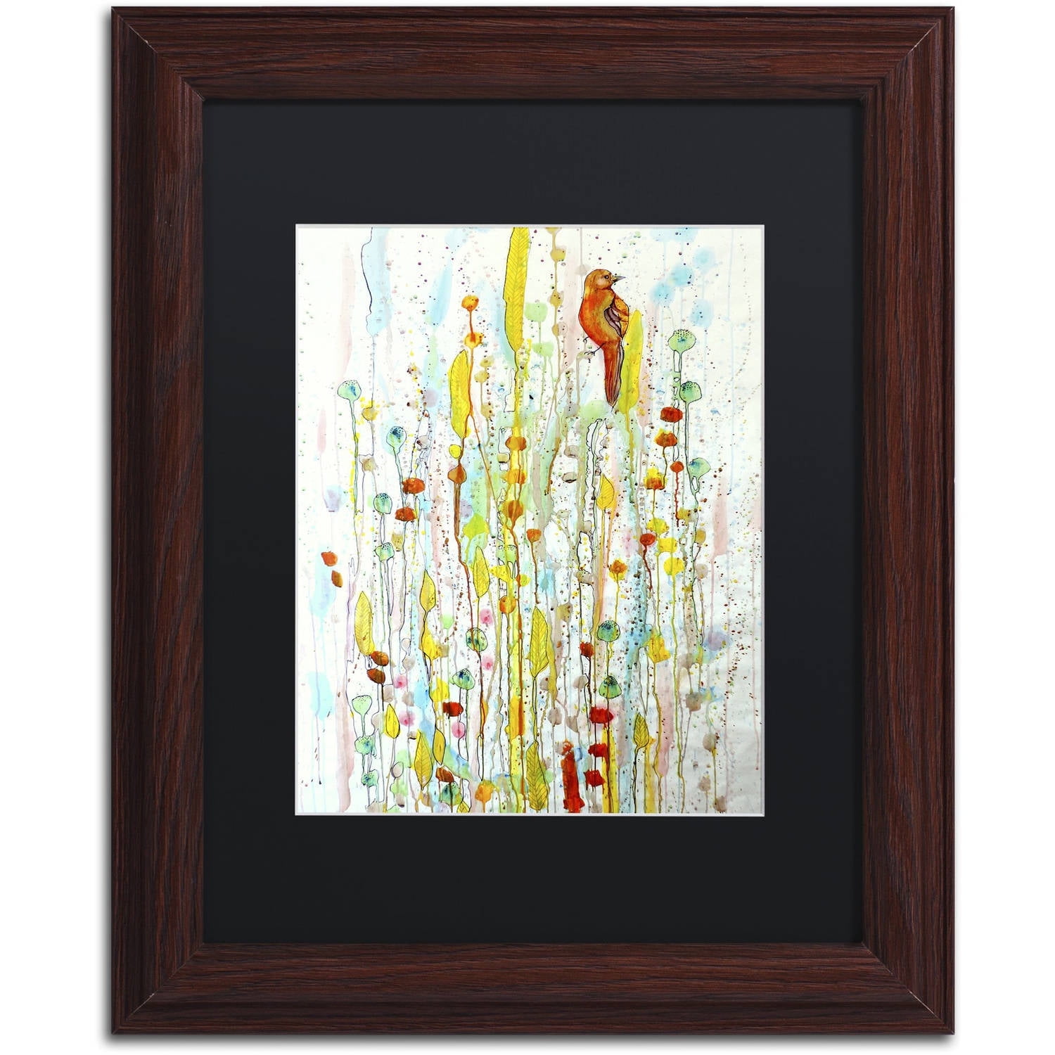Sylvie Demers 'Pause' Black Matted Framed Art