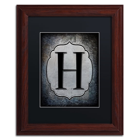 LightBoxJournal 'Letter H' Black Matted Framed Art