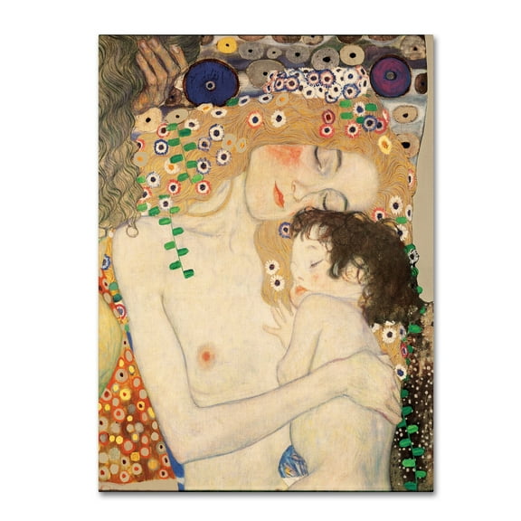 Gustav Klimt 'Three Ages' Canvas Art