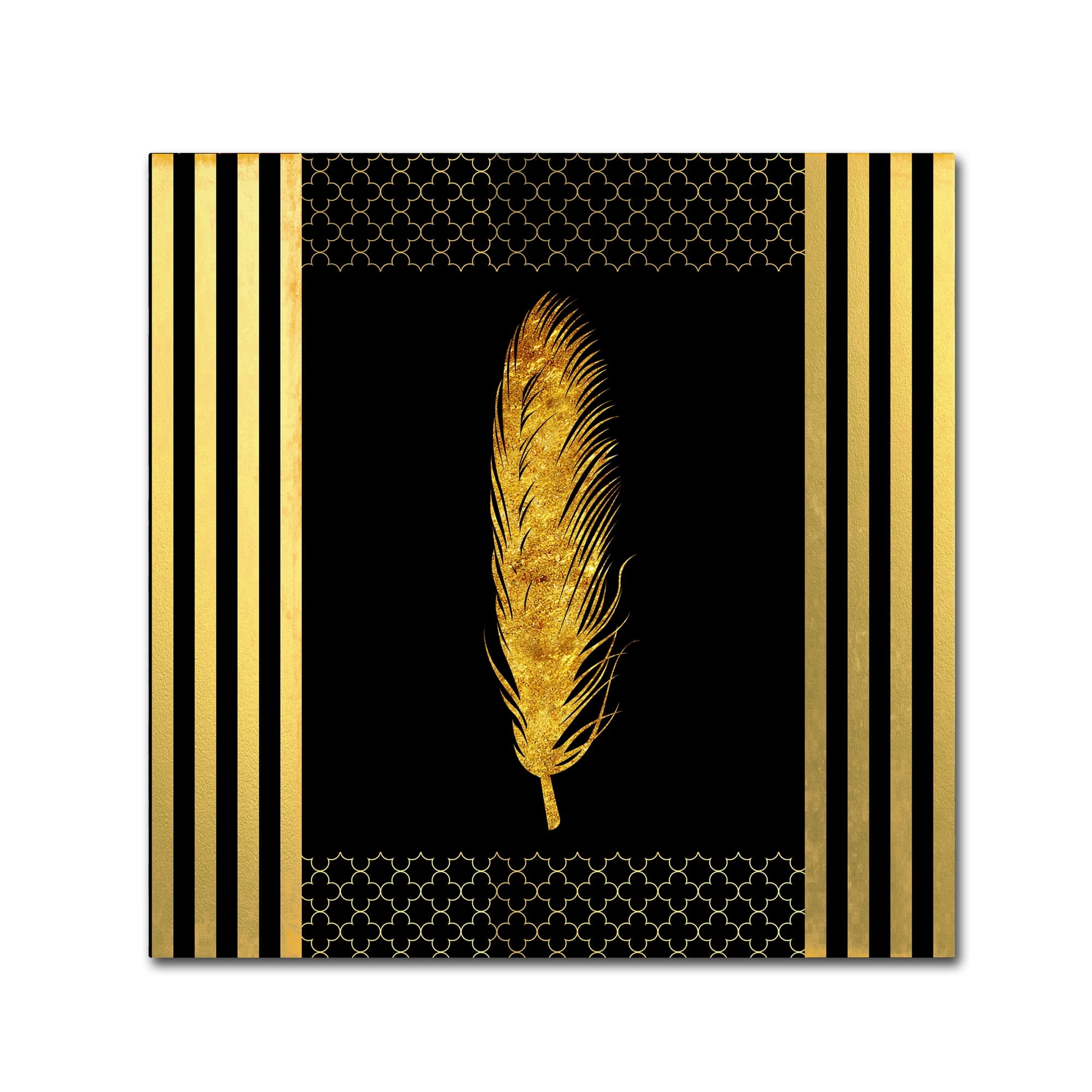 LightBoxJournal 'Black & Gold - Feathered Fashion' Canvas Art