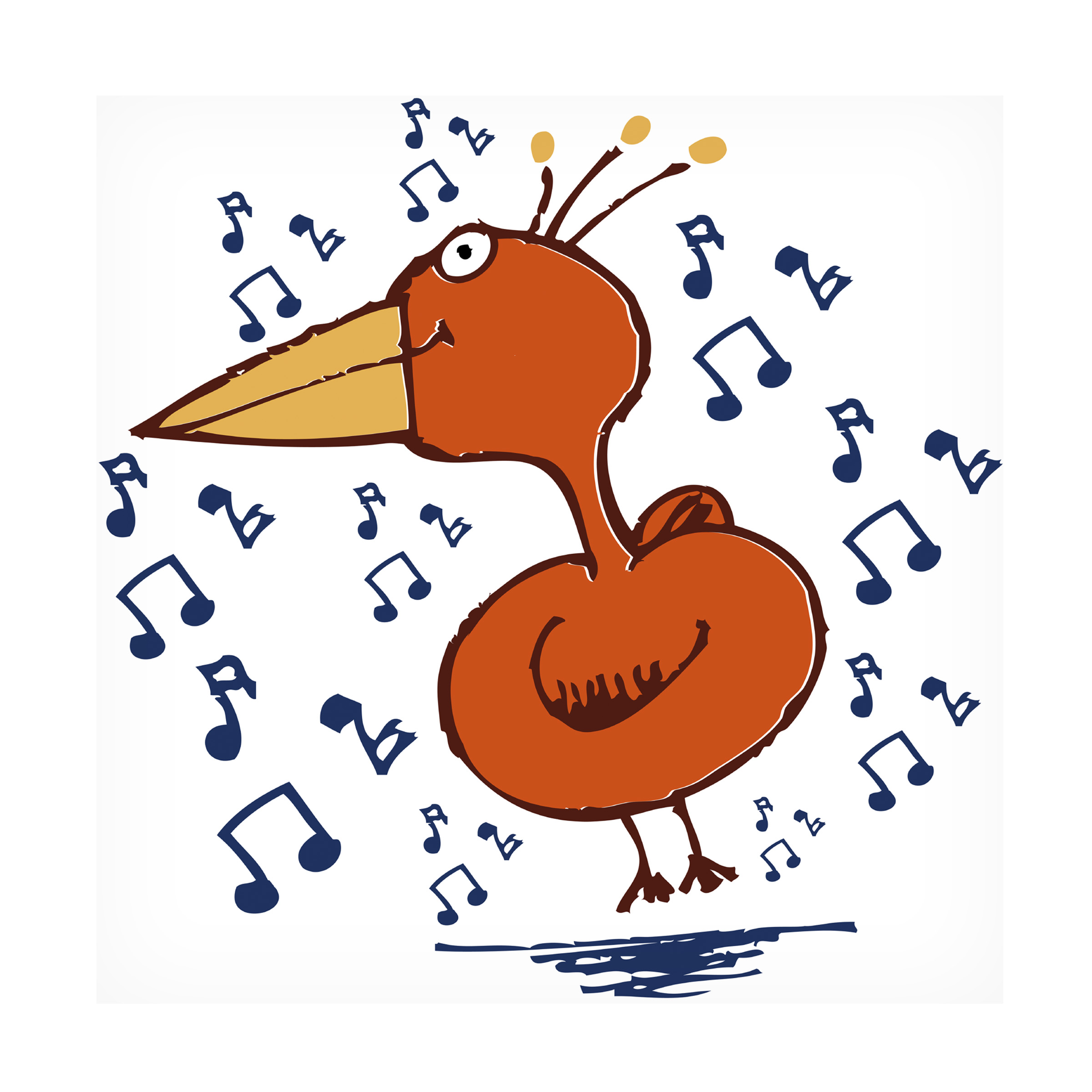 Carla Martell 'Music Bird' Canvas Art