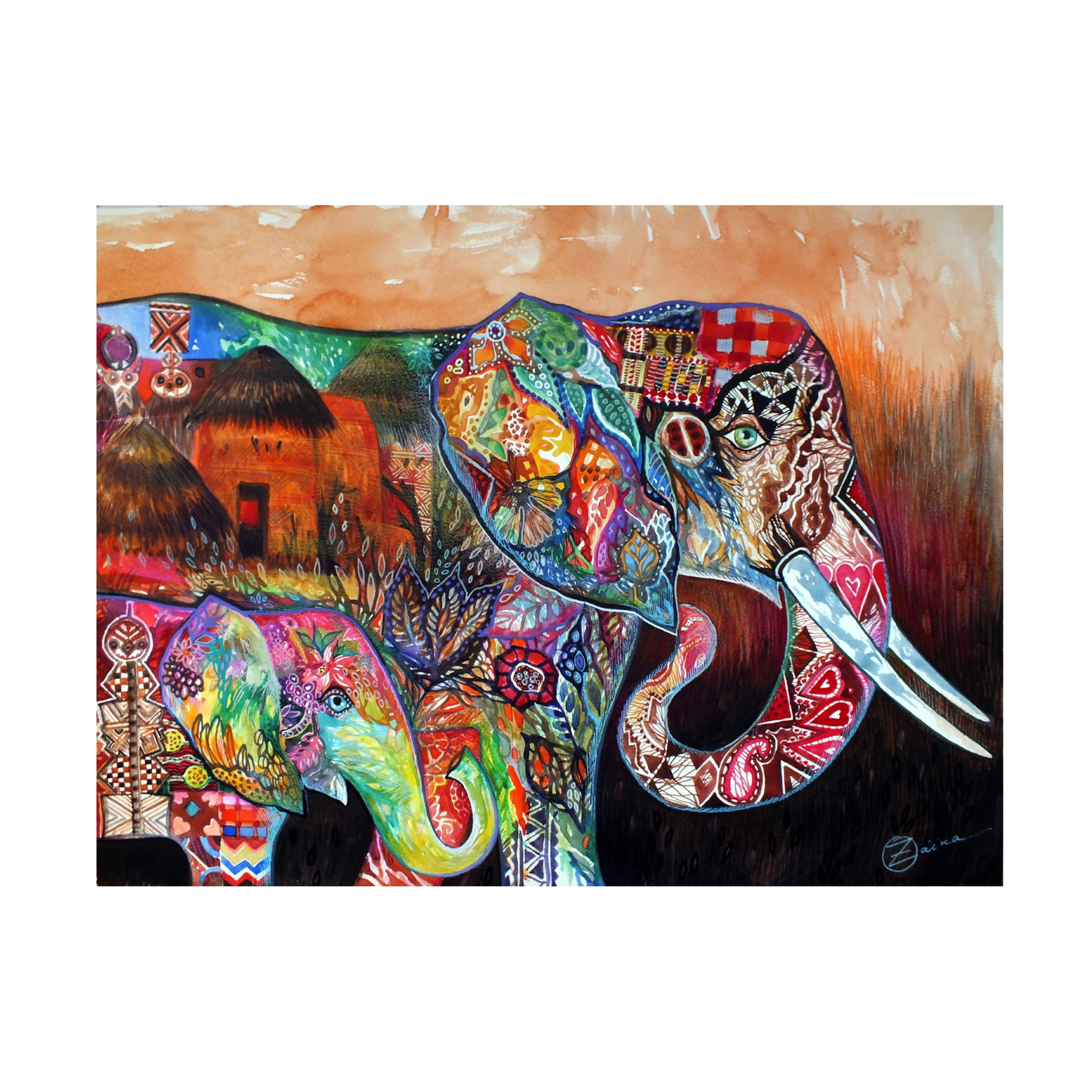 Oxana Ziaka 'Africa' Canvas Art