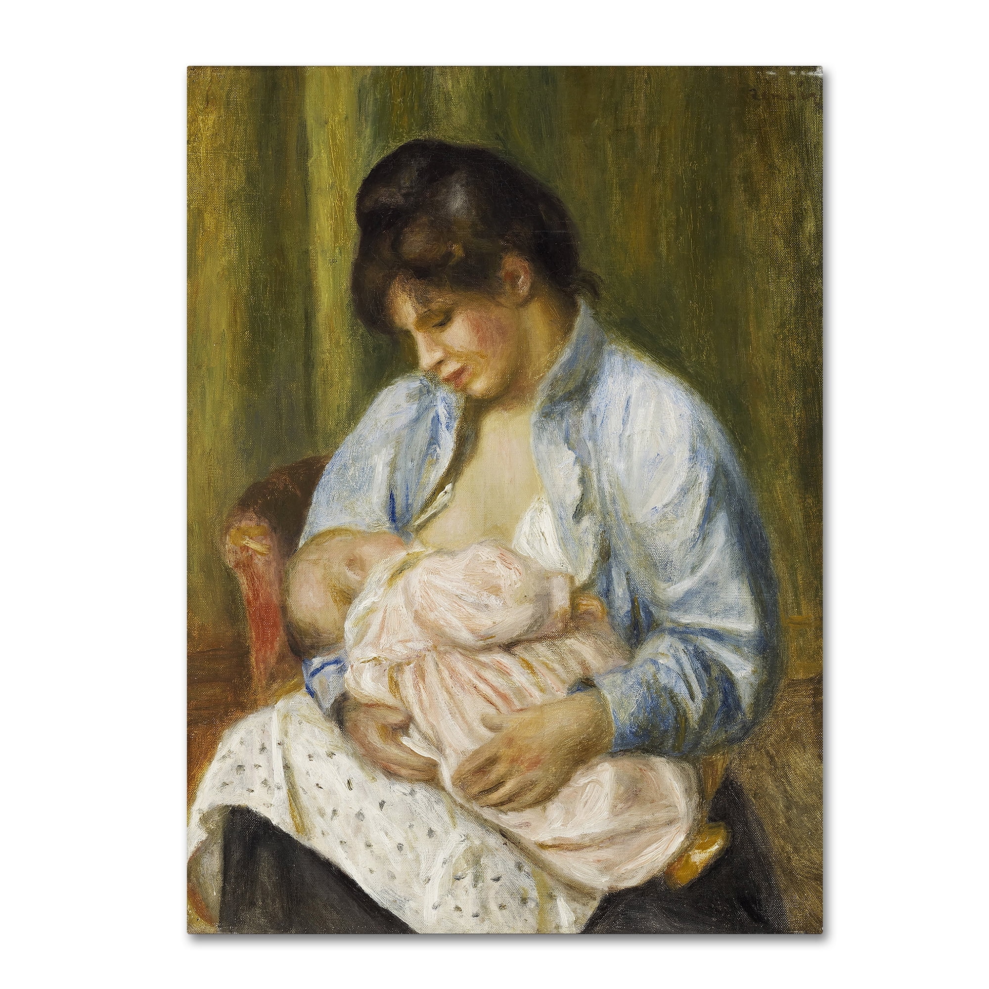 Renoir Woman Nursing Child Canvas Print 27" x 33"