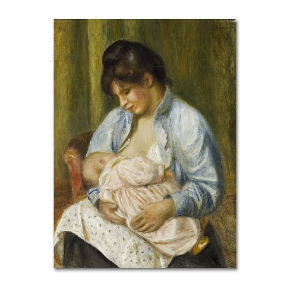 Renoir 'A Woman Nursing A Child' Canvas Art