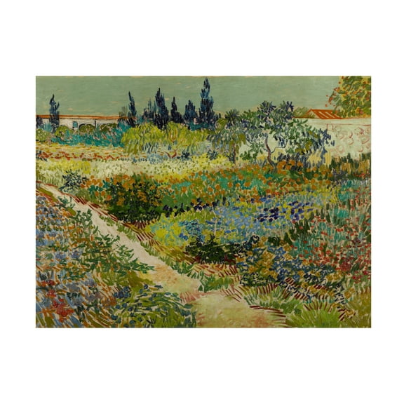 Trademark Fine Art Van Gogh Garden At Arles Canvas Wall Art - 35x47