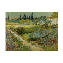 Trademark Fine Art Van Gogh Garden At Arles Canvas Wall Art - 35x47