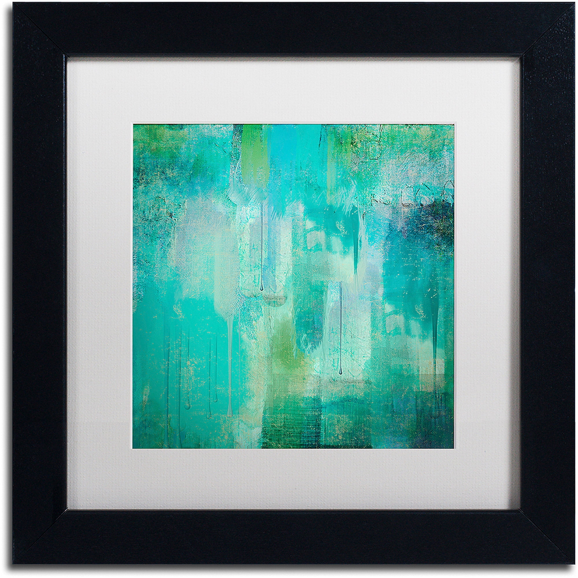Color Bakery 'Aqua Circumstance' Matted Framed Art