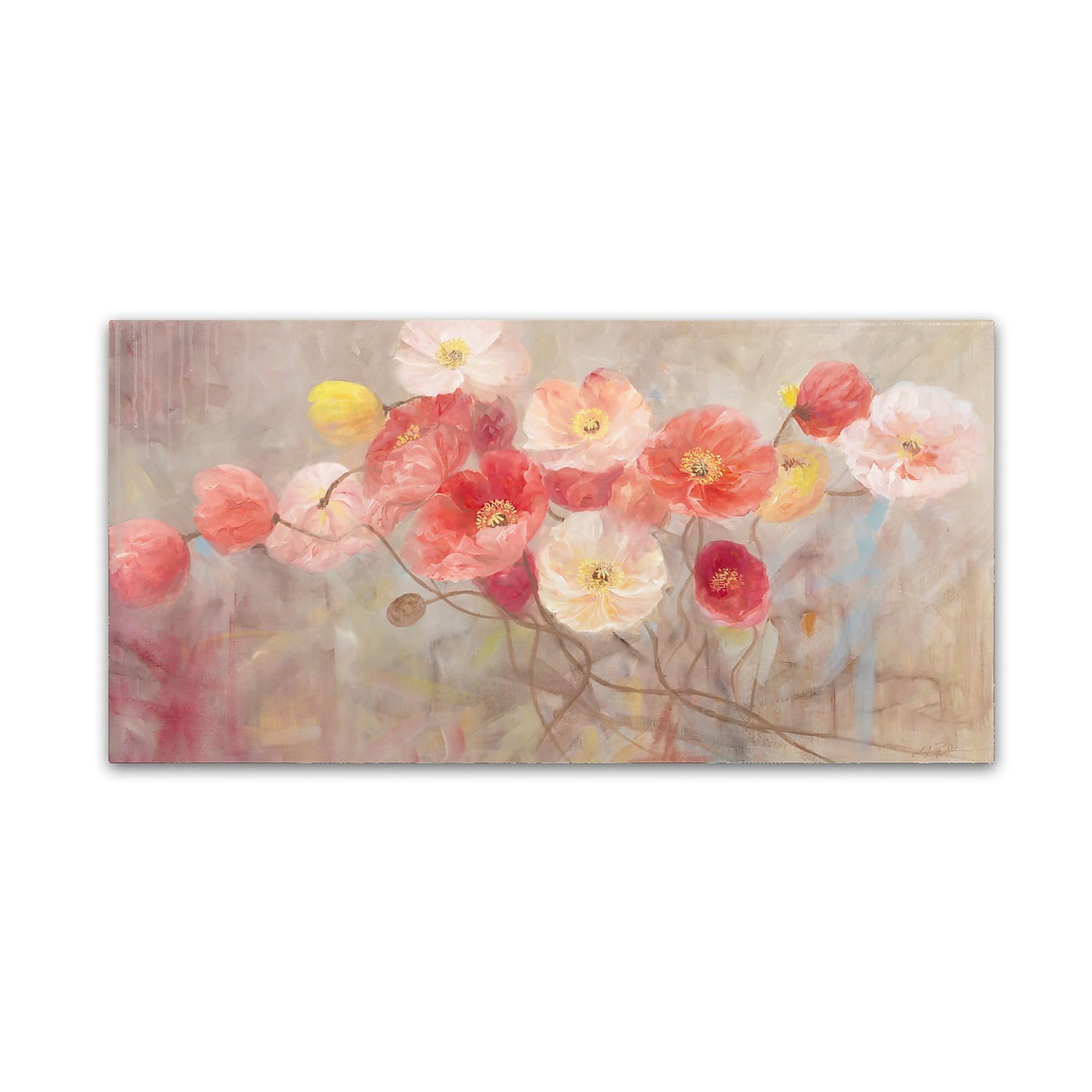 Li Bo 'Wild Poppies I' Canvas Art