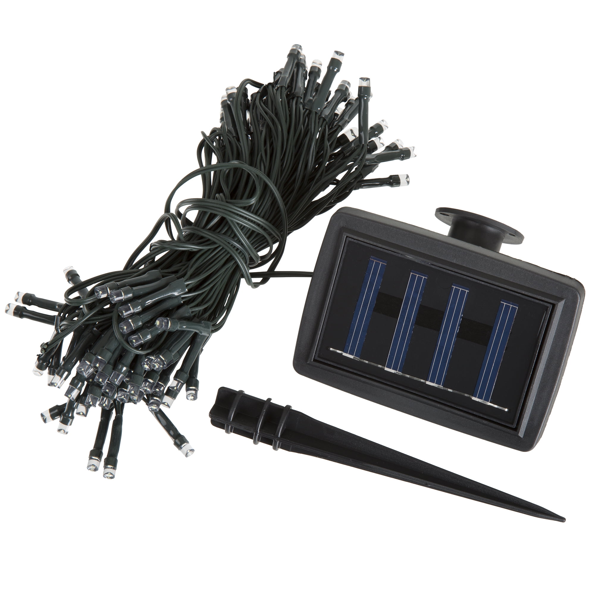 39-Foot Solar Powered White LED Outdoor String Lights