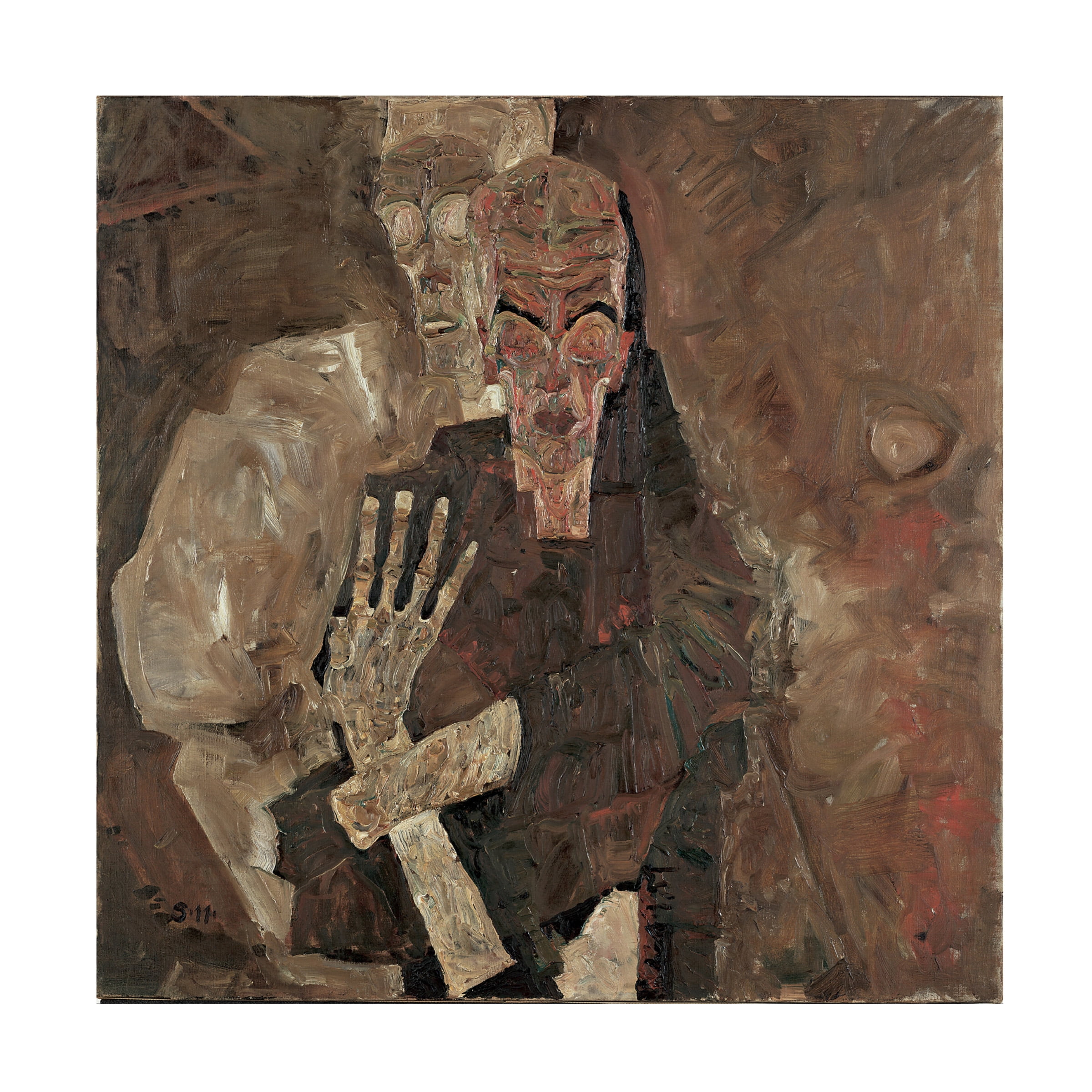 Egon Schiele 'Death And Man' Canvas Art