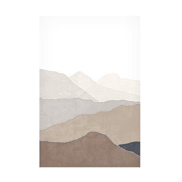 Melloi Art Prints 'Mountain and lake' Canvas Art
