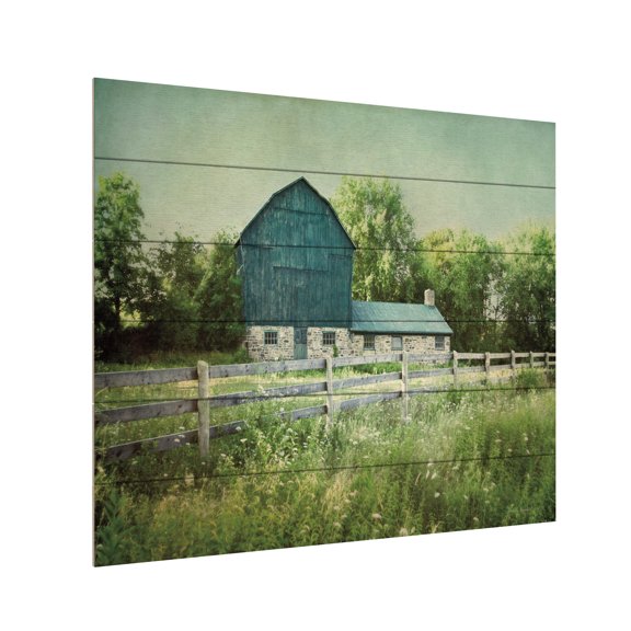 Elizabeth Urquhart 'Blissful Country III' Wood Slat Art