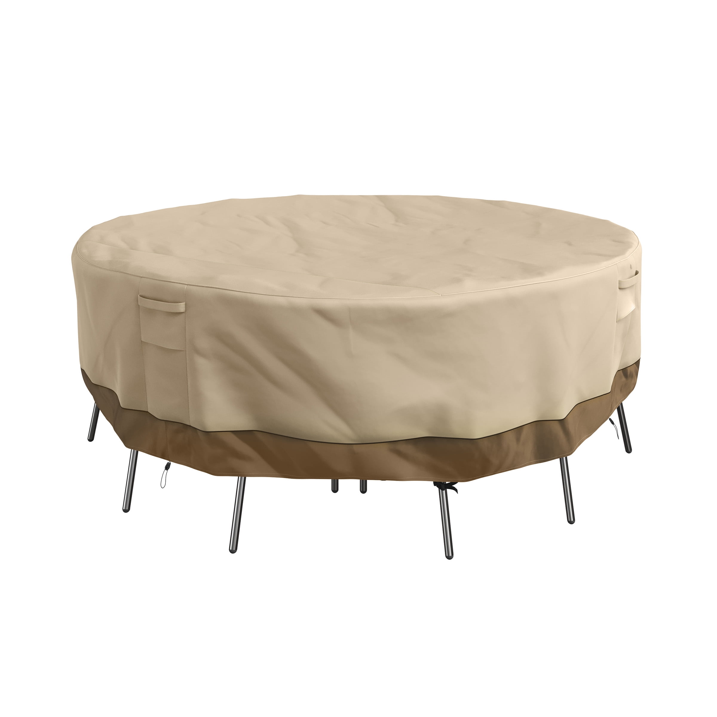 Pure Garden 94in Round Outdoor Patio Table Cover - Waterproof UV 50+, Beige