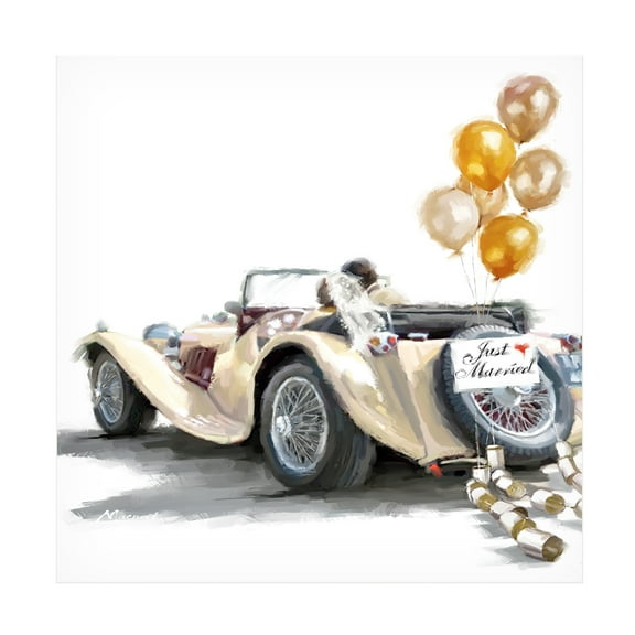 The Macneil Studio 'Wedding Car Gold' Canvas Art