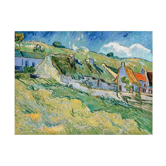 Van Gogh 'Thatched Cottages' Canvas Art