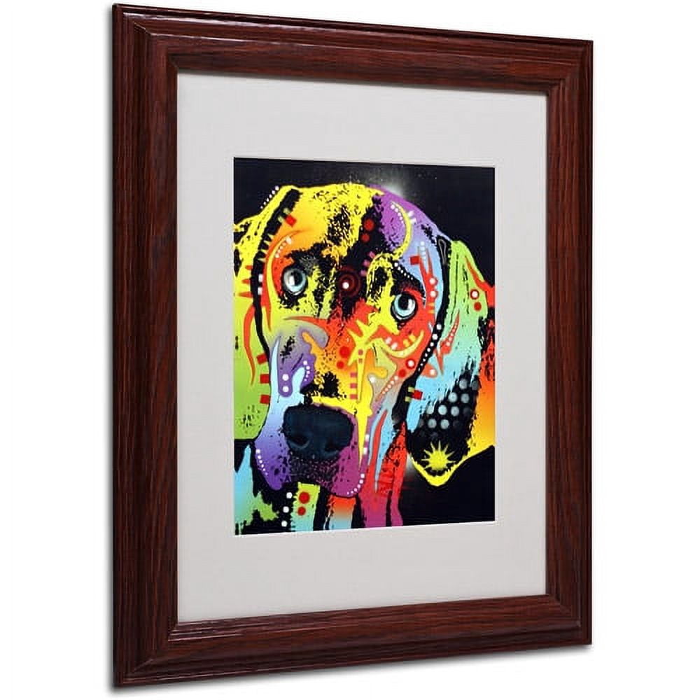 Matted art under acrylic in a wood frame