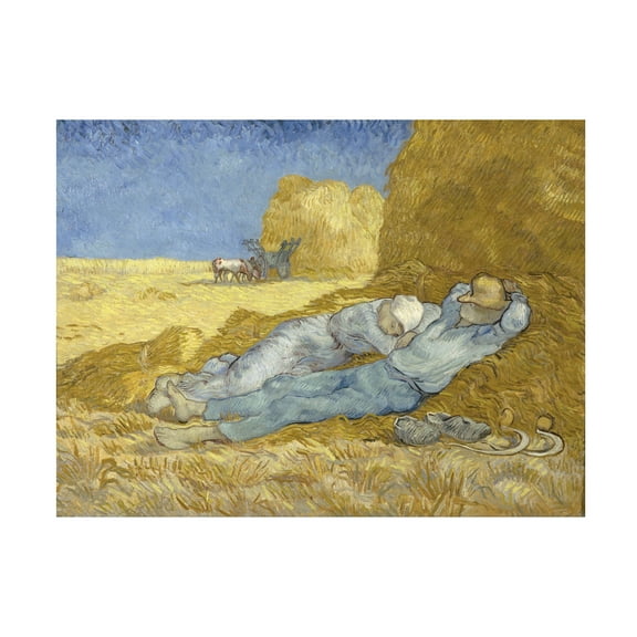 Vincent van Gogh 'Siesta After Mille 1890' Canvas Art