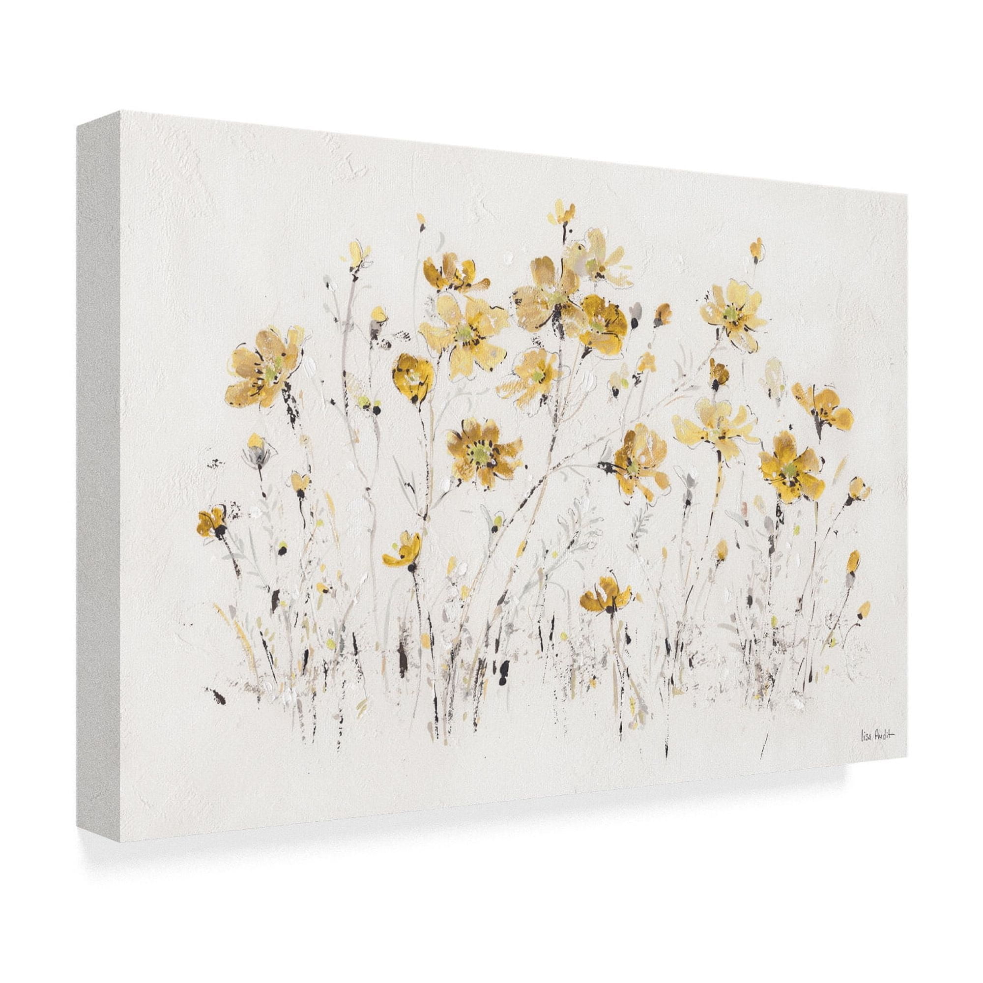 Lisa Audit Yellow Wildflowers Canvas Art, 30x47-Inch
