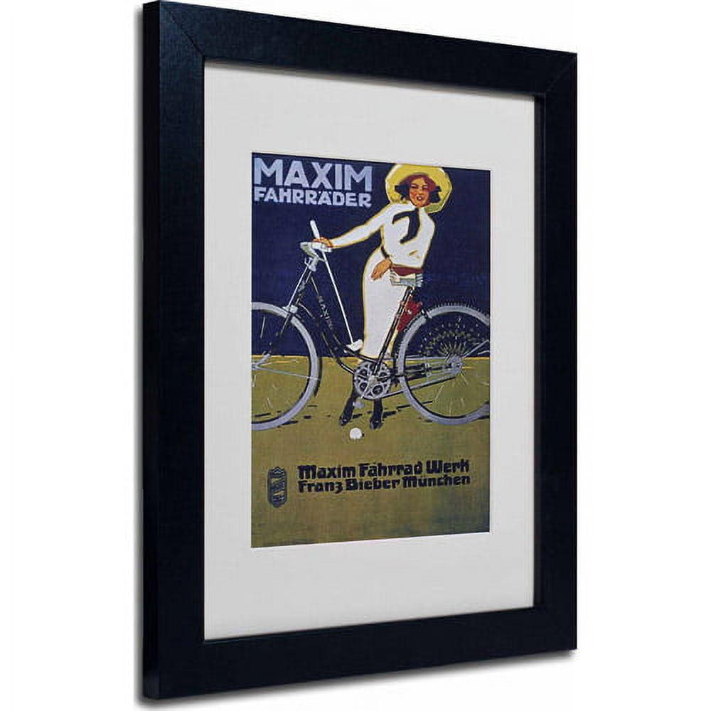 Matted art under acrylic in a black frame