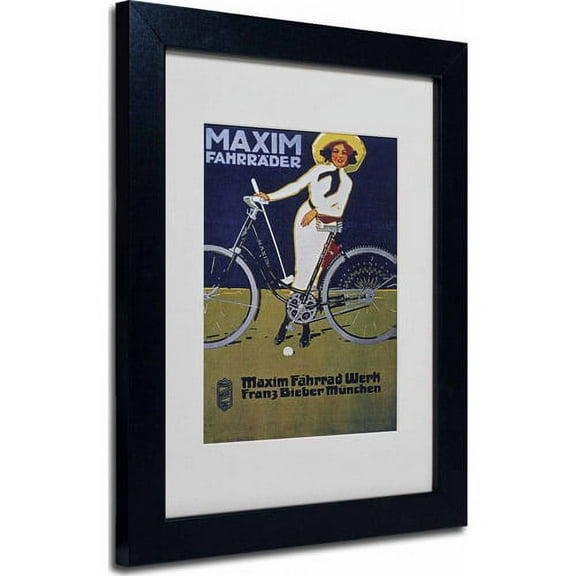 Matted art under acrylic in a black frame