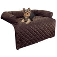 thumbnail image 1 of PETMAKER 30x30.5 Couch Cover for Dogs with Memory Foam Bolster (Brown), 1 of 8