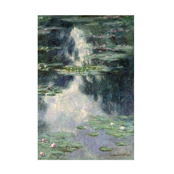 Monet 'Pond With Water Lilies' Canvas Art
