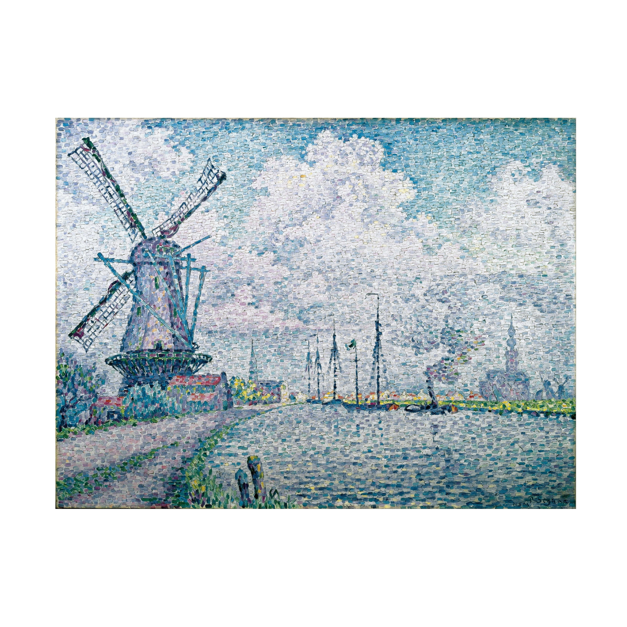 Paul Signac 'Canal Of Overschie' Canvas Art
