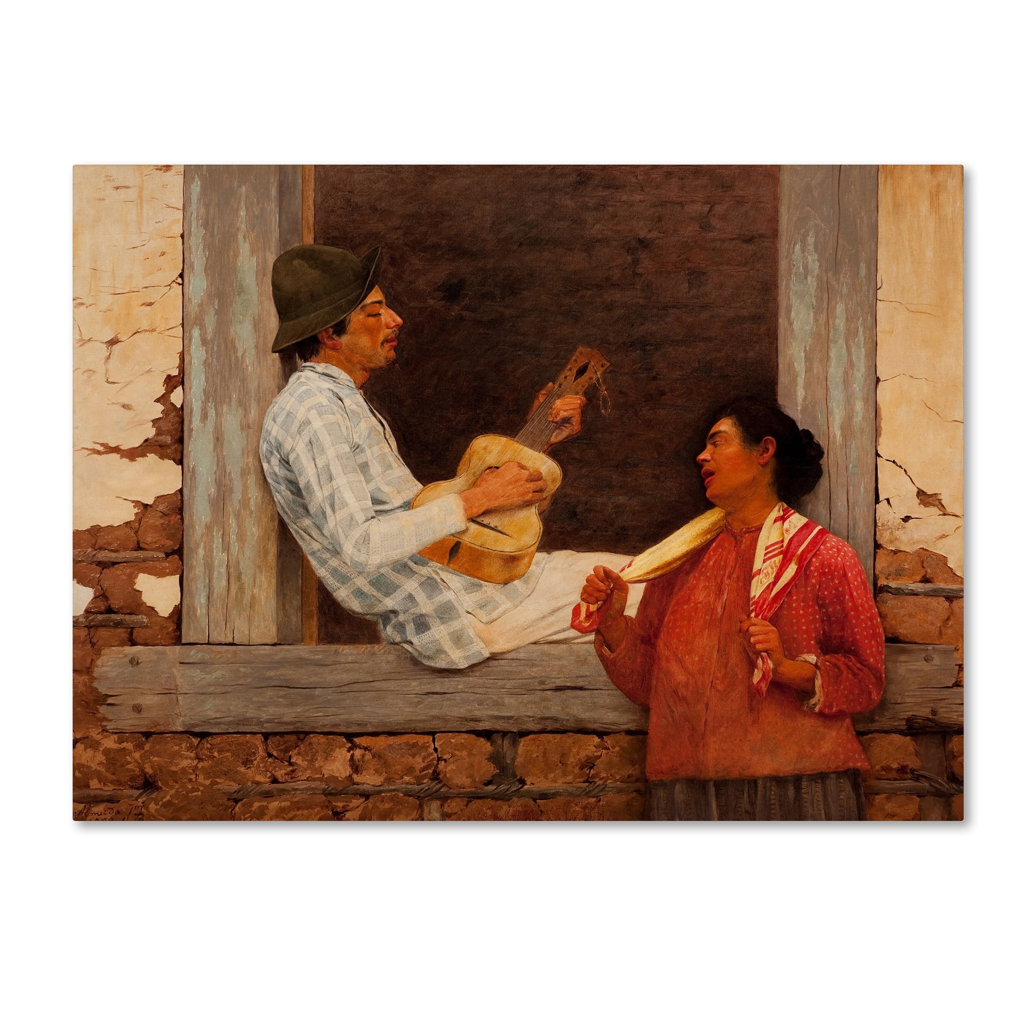 Almeida Junior 'The Guitar Player' Canvas Art