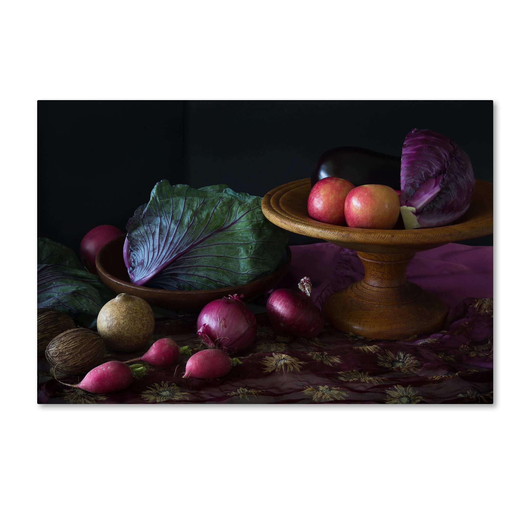 Jacqueline Hammer 'Still Life In Purple' Canvas Art