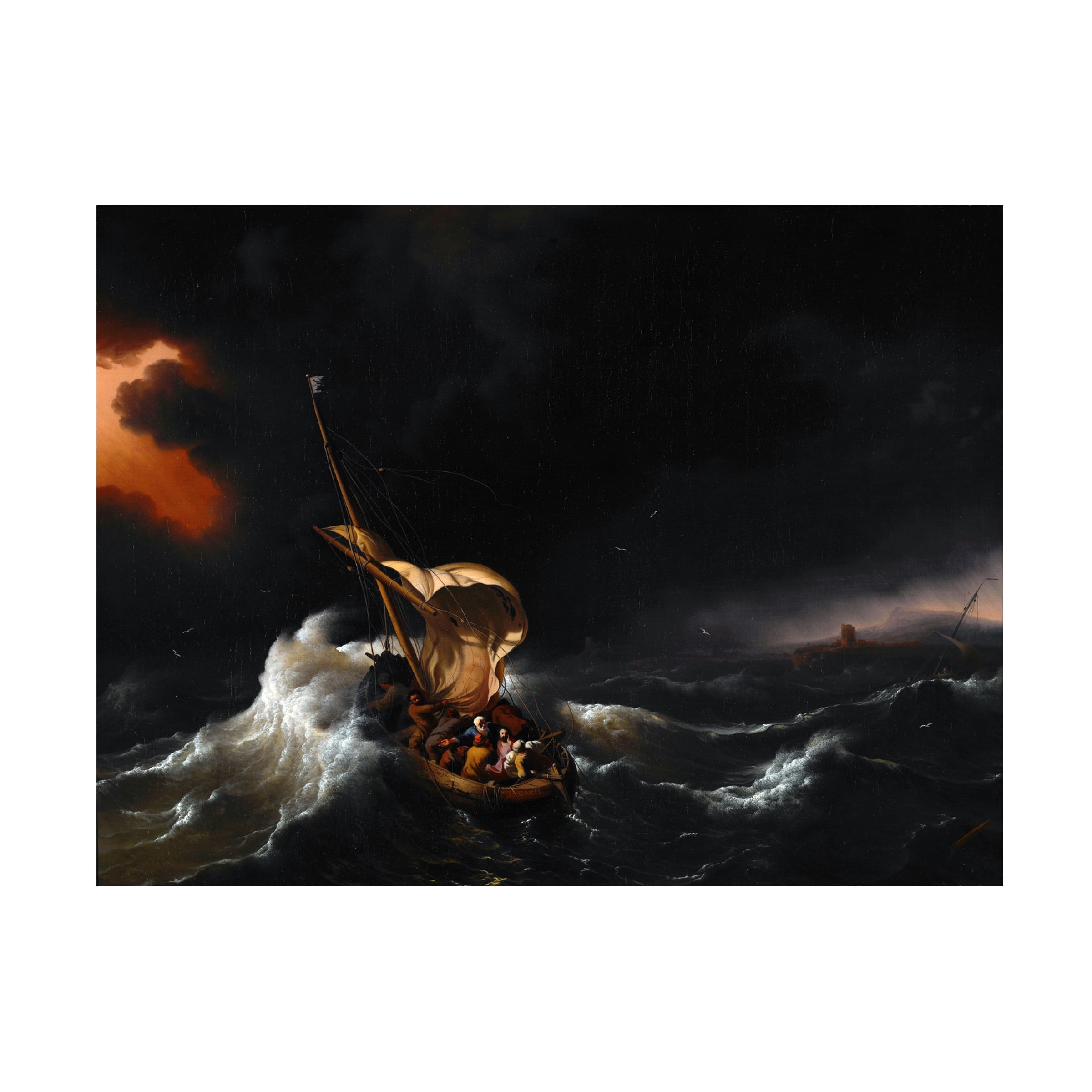 Backhuysen 'Christ In The Storm On The Sea Of Galilee' Canvas Art