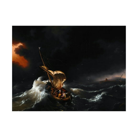 Backhuysen 'Christ In The Storm On The Sea Of Galilee' Canvas Art