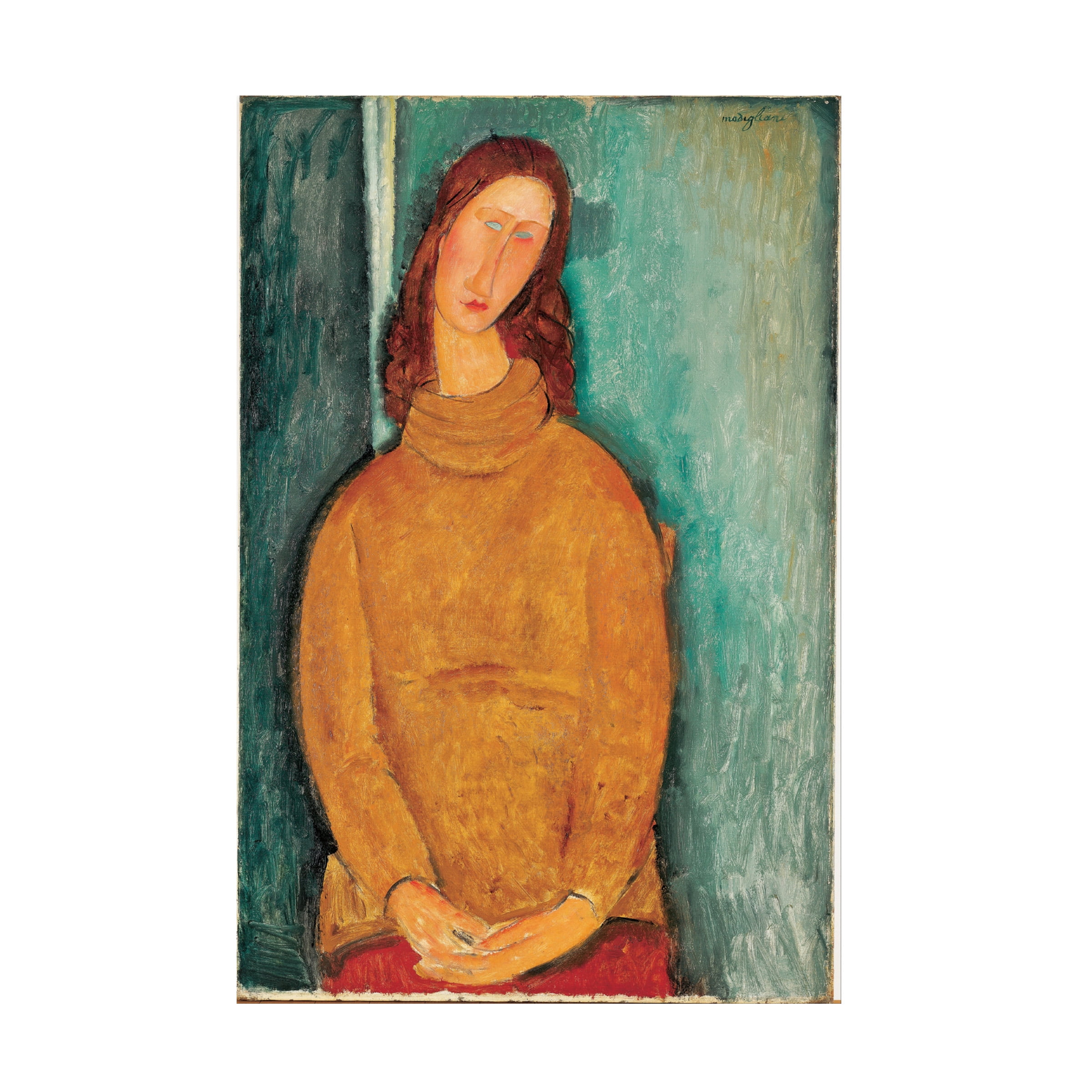 Modigliani 'Portrait of Jeanne Hebuterne' Canvas Art