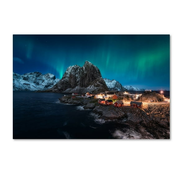 Javier De La 'Dancing Over Hamnoy' Canvas Art