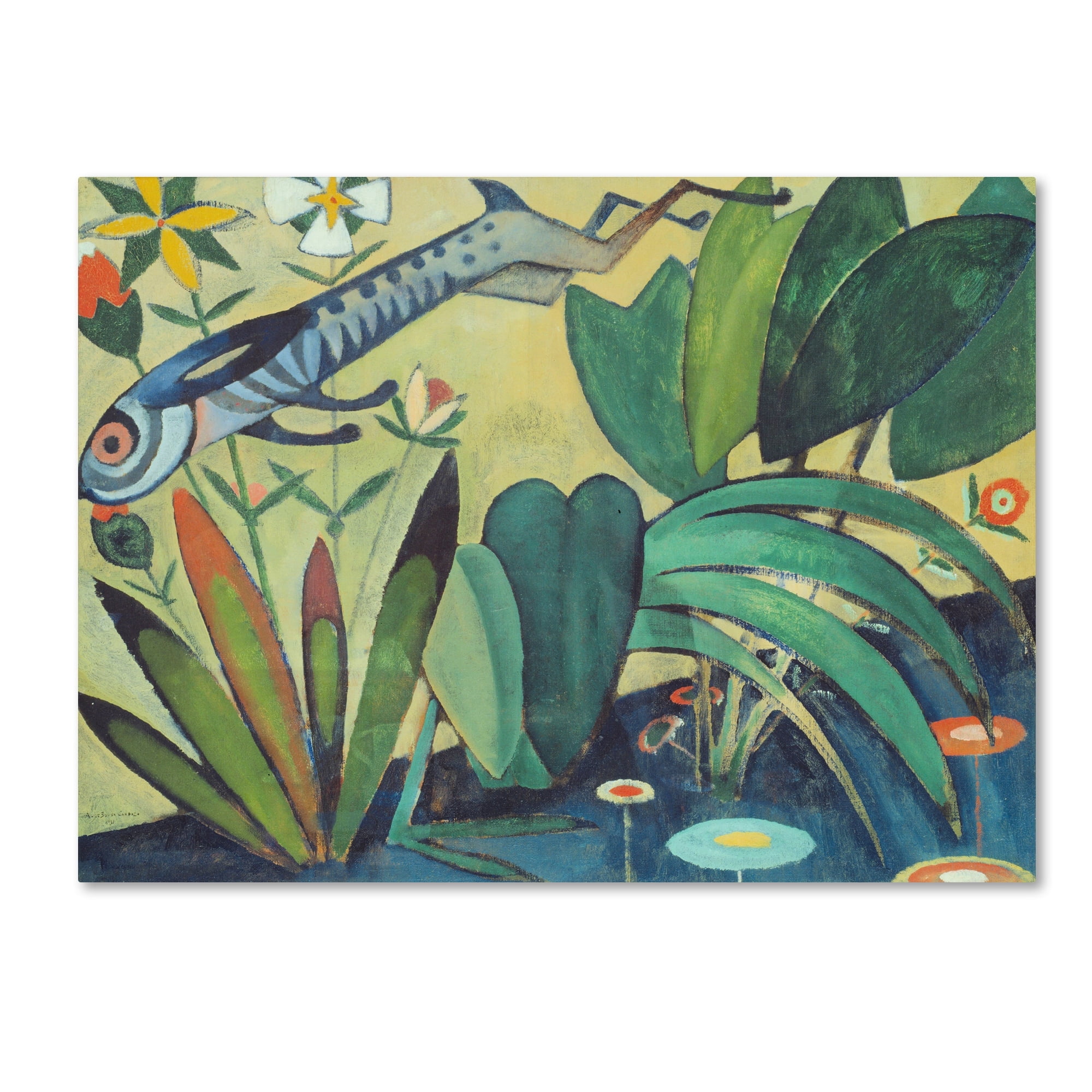 Souza Cardoso 'The Leap Of The Rabbit' Canvas Art