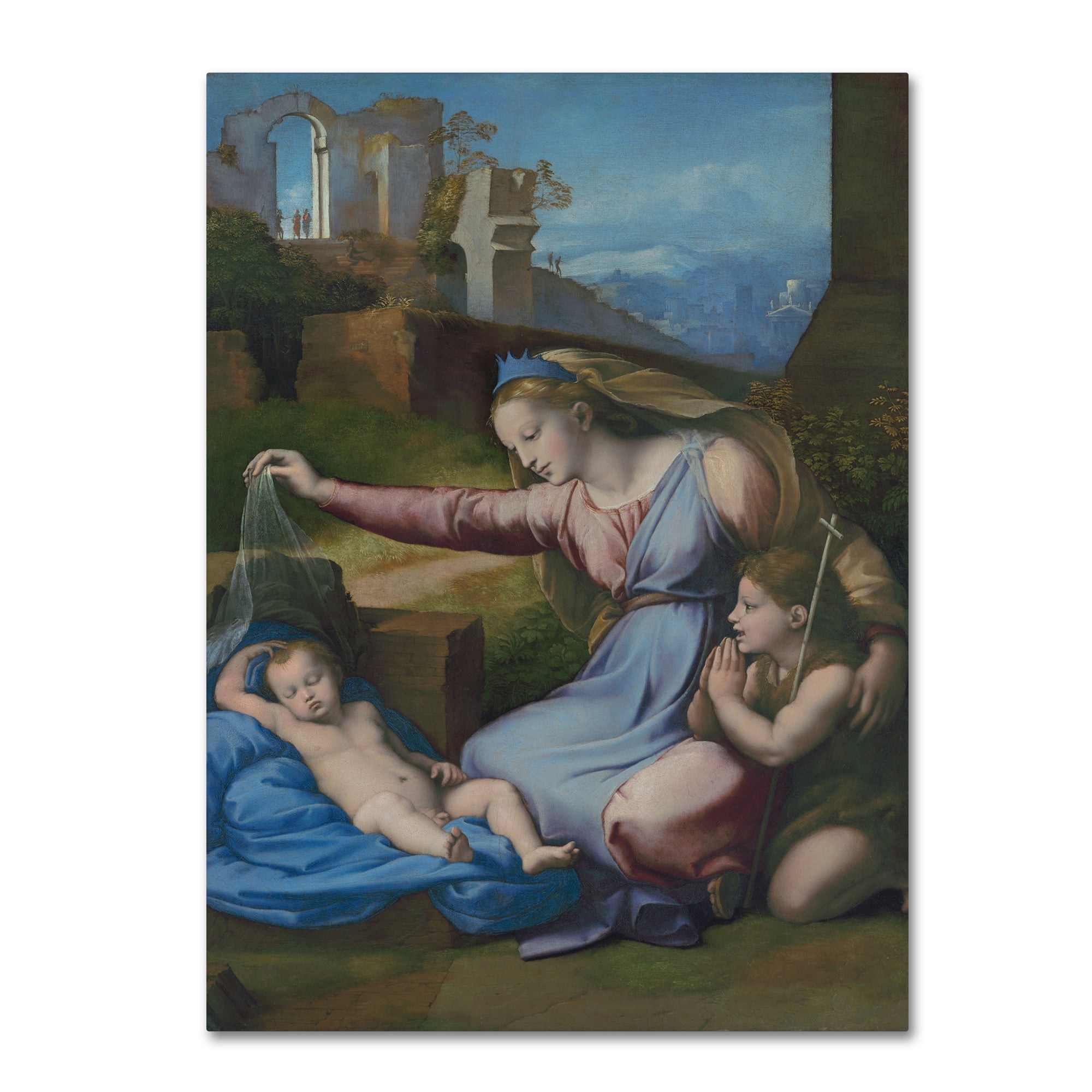 Raphael 'Madonna With The Blue Diadem' Canvas Art