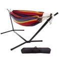 thumbnail image 1 of Pure Garden 400lb Capacity 2 Person Double Hammock with Stand, Red Multi, 1 of 6