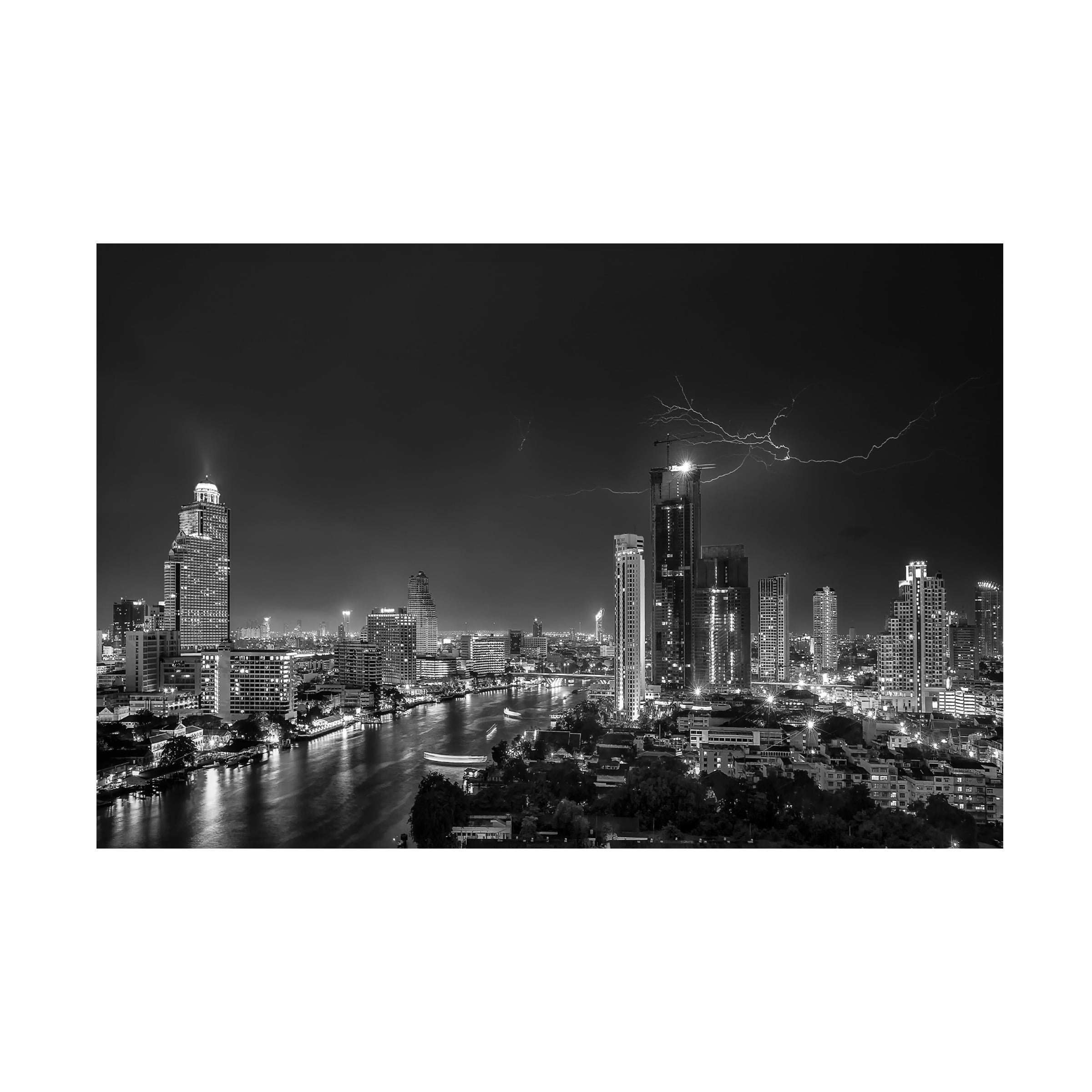 Stefan Schilbe 'Bangkok Lightning' Canvas Art