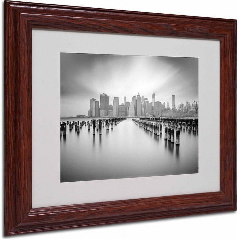 Matted art under acrylic in a wood frame